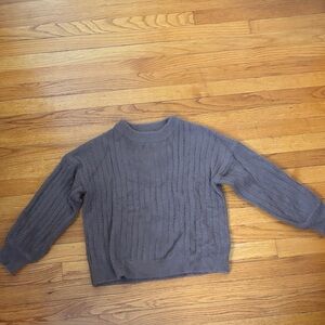 SO Soft Gray/Purple Knit Sweater
